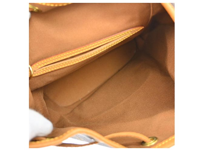 Louis Vuitton Vintage Montsouris Monogram Canvas MM Marron - vue 3