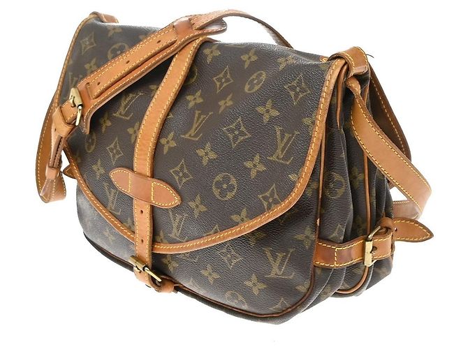 Louis Vuitton Saumur Monogram 30 Marrone - vista 3