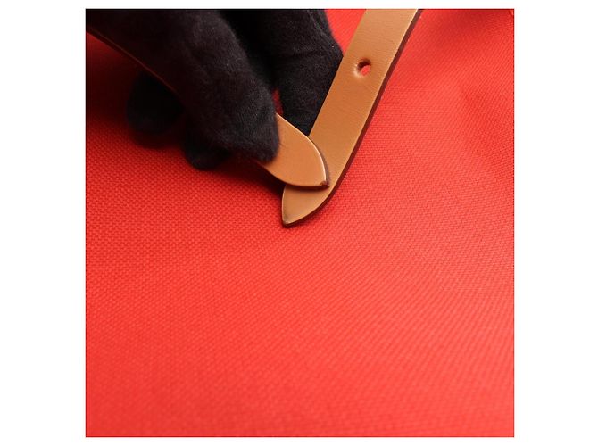 Hermès Borsa Hermes Herbag Zip PM Terre Batue Marrone Arancione - vista 10