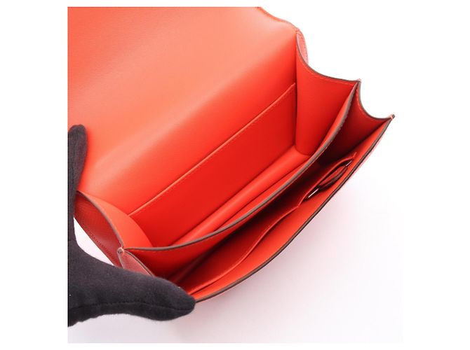 Hermès Borsa a tracolla Hermes Constance 3 Mini in pelle Epsom rossa Rosso - vista 3