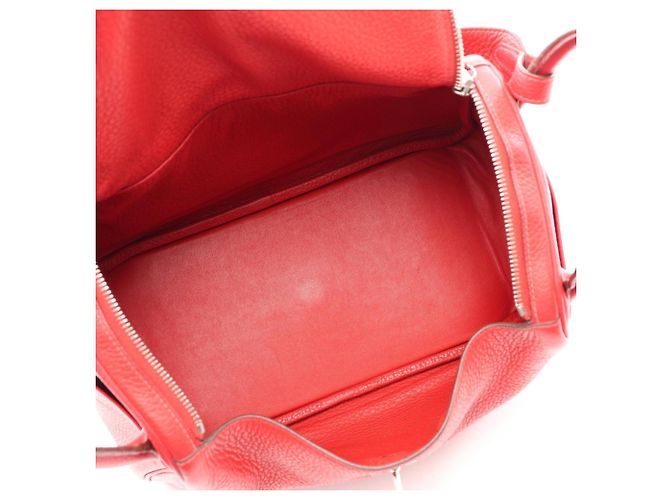 Hermès Borsa a tracolla Hermes Lindy 30 Vermilion Rosso - vista 3