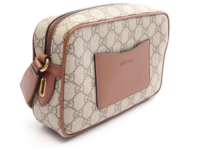 Borsa a tracolla Gucci GG Emblem Marrone Beige - vista 2