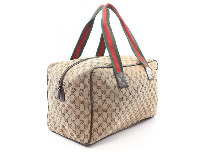 Borsa a mano Boston Gucci GG Canvas Marrone Beige - vista 2