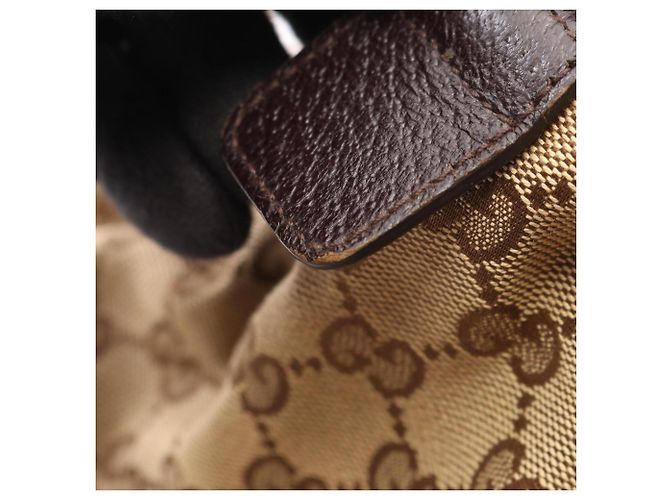 Borsa a mano Boston Gucci GG Canvas Marrone Beige - vista 5