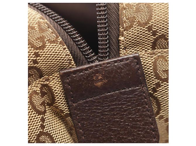 Borsa a mano Boston Gucci GG Canvas Marrone Beige - vista 6