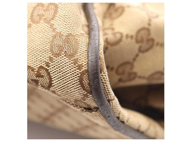 Borsa a mano Boston Gucci GG Canvas Marrone Beige - vista 7