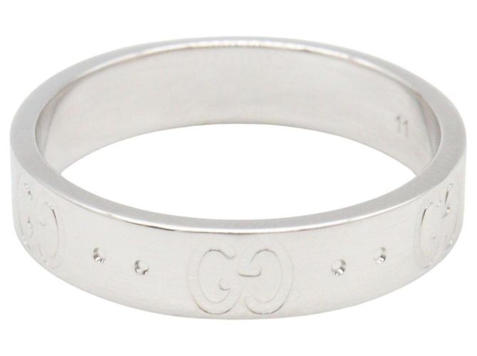 Anello Gucci Icon Band in oro bianco 18K Argento - vista 2