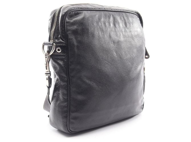 Borsa a tracolla Gucci Crest in pelle nera Nero - vista 2