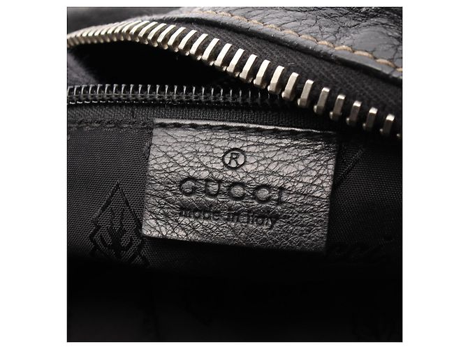 Borsa a tracolla Gucci Crest in pelle nera Nero - vista 4