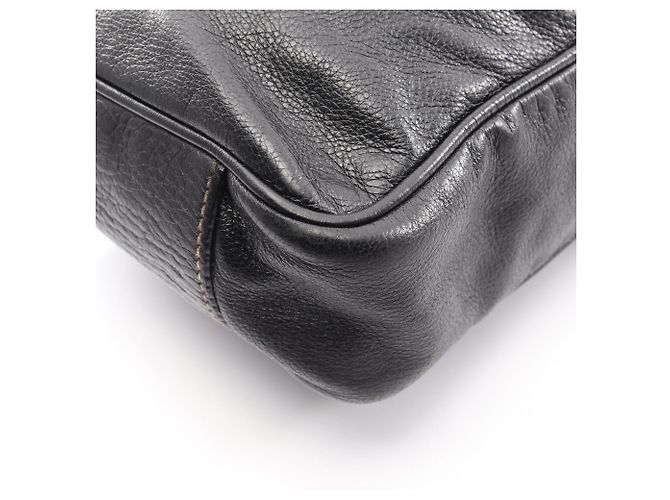 Borsa a tracolla Gucci Crest in pelle nera Nero - vista 6