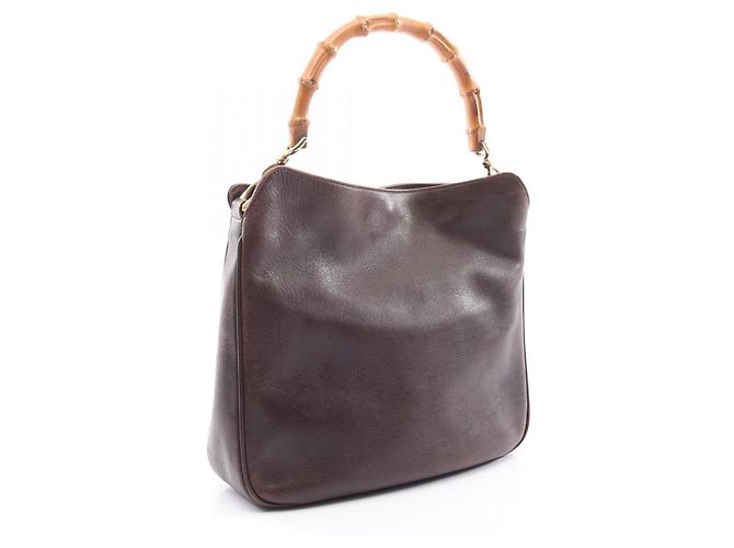 Borsa Gucci Bamboo 2-Way Marrone - vista 2