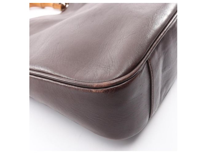 Borsa Gucci Bamboo 2-Way Marrone - vista 5