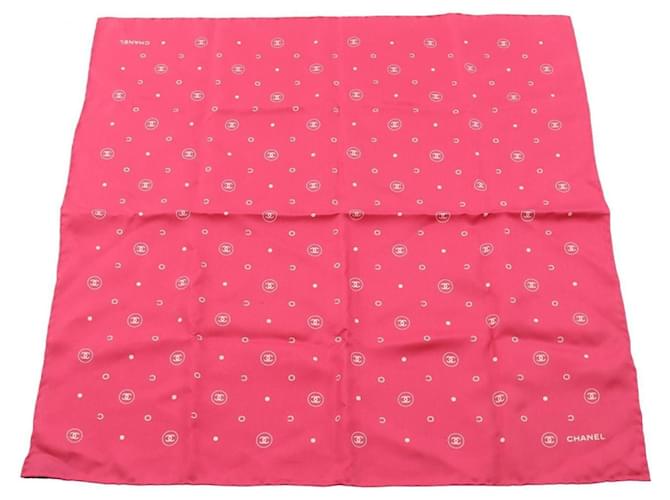 Set foulard e sciarpa in seta rosa Chanel - vista 2