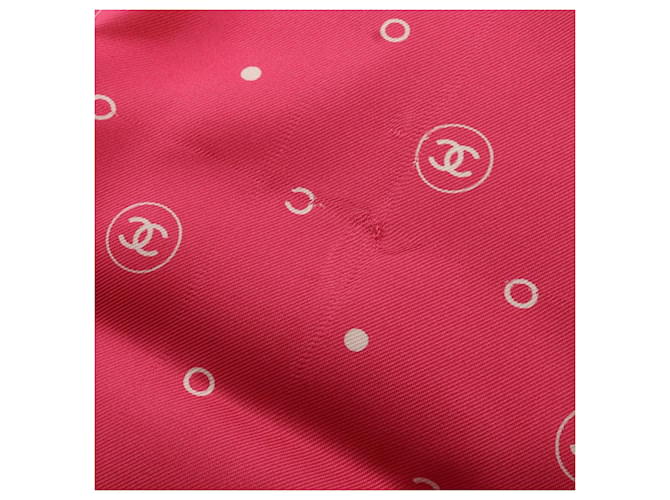 Set foulard e sciarpa in seta rosa Chanel - vista 7