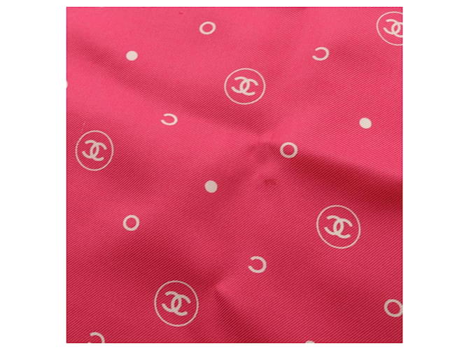 Set foulard e sciarpa in seta rosa Chanel - vista 8
