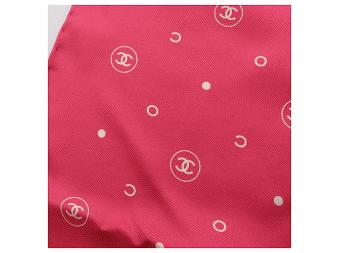 Set foulard e sciarpa in seta rosa Chanel - vista 9