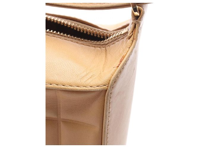 Borsa a tracolla Chanel Chocolate Bar Coco Mark Marrone - vista 8