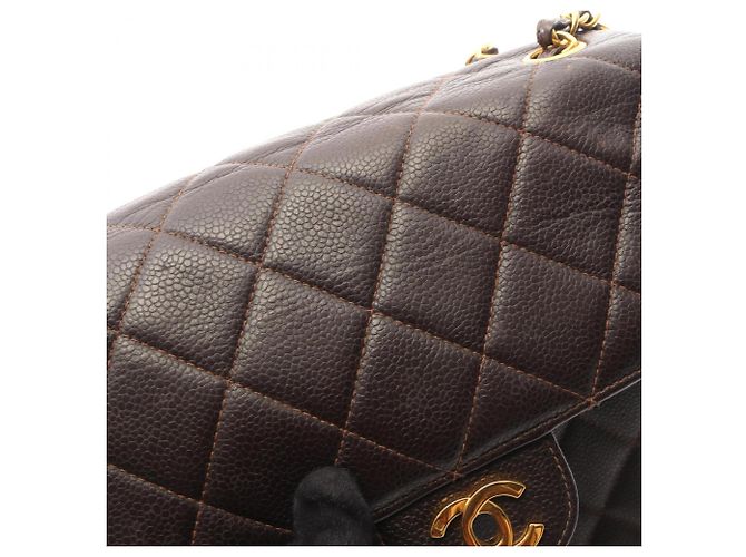 Borsa a tracolla Chanel Matelassé Double-Faced Marrone - vista 10