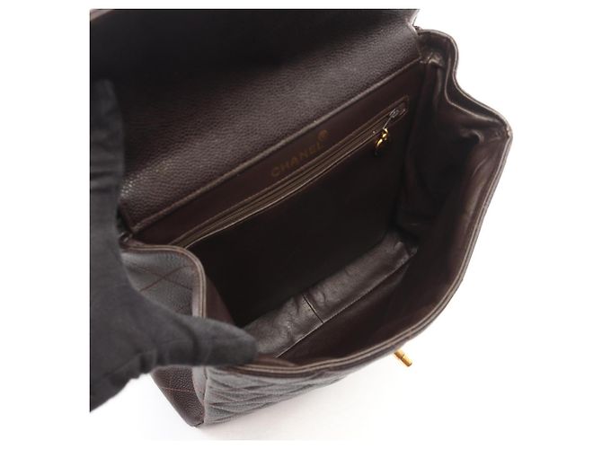 Borsa a tracolla Chanel Matelassé Double-Faced Marrone - vista 4