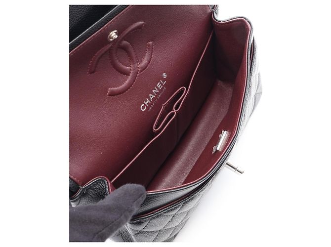 Borsa a tracolla Chanel Matelassé Double Flap Nero - vista 3