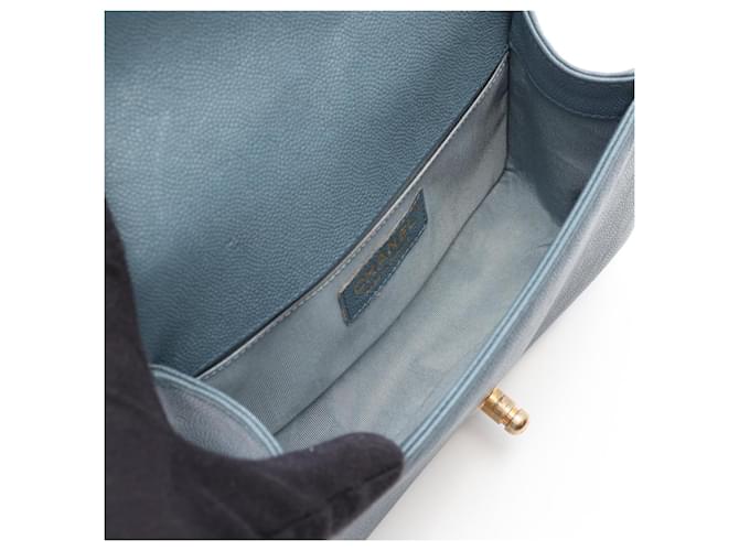 Borsa Chanel Boy Small in blu - vista 3