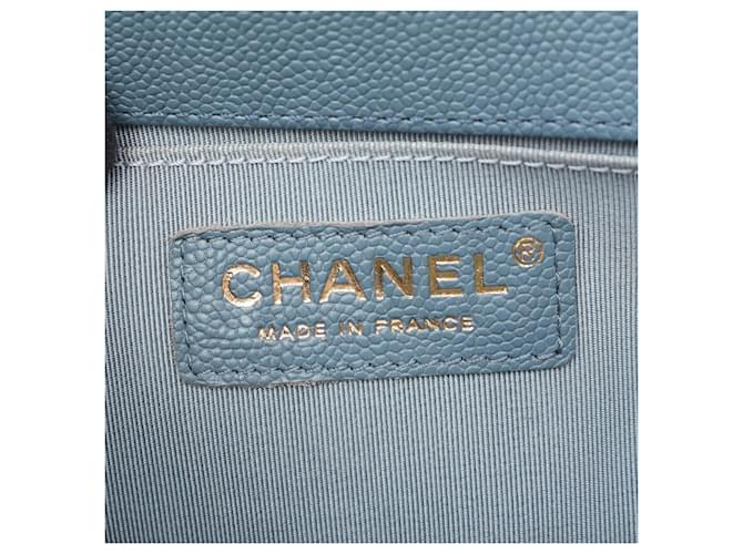 Borsa Chanel Boy Small in blu - vista 4
