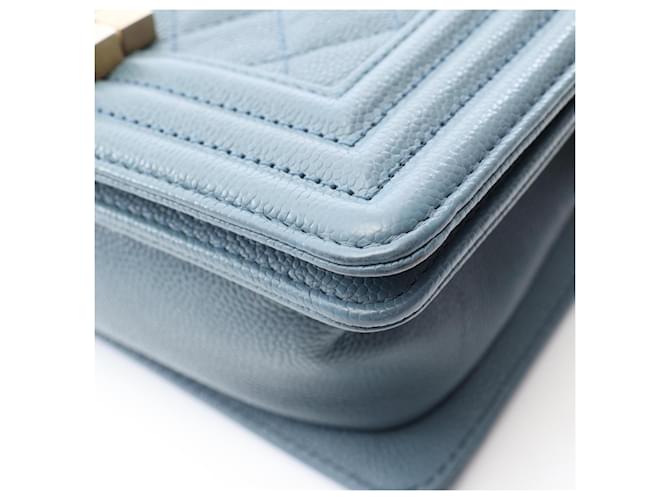 Borsa Chanel Boy Small in blu - vista 7