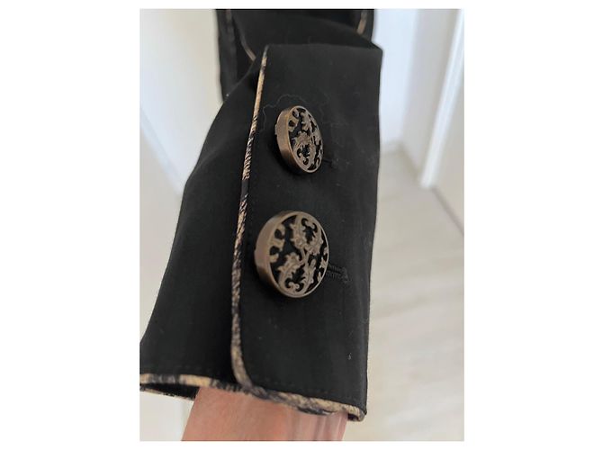 Just Cavalli Blazer nero con fodera leopardata - vista 10