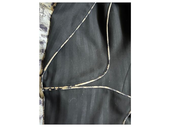Just Cavalli Blazer nero con fodera leopardata - vista 16