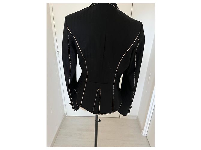 Just Cavalli Blazer nero con fodera leopardata - vista 4