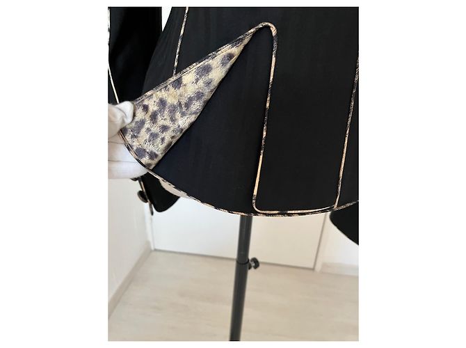 Just Cavalli Blazer nero con fodera leopardata - vista 7