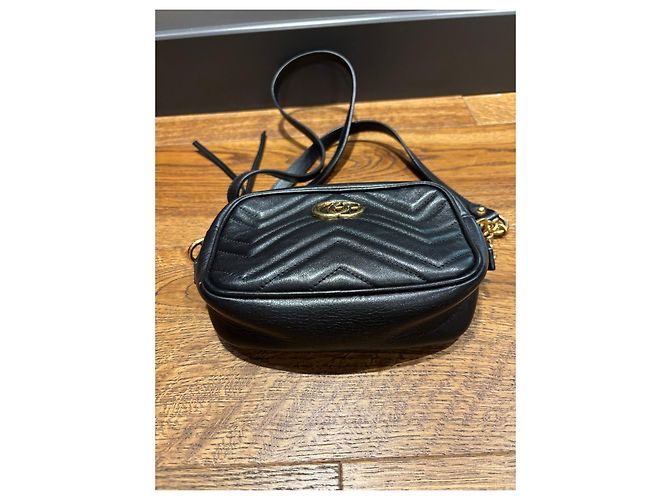 Borsa Gucci Marmont Camera Small in pelle matelassé nera Nero - vista 13