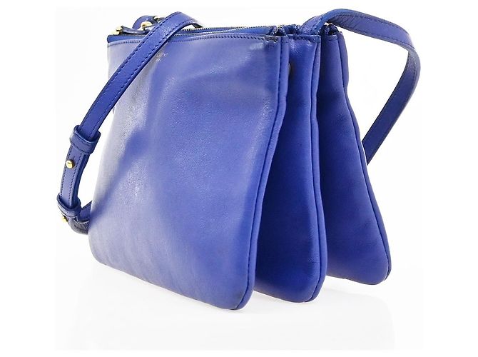 Céline Celine Trio Leather Small Blau - Ansicht 3