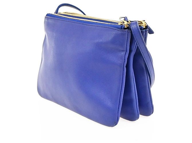 Céline Celine Trio Leather Small Blau - Ansicht 4