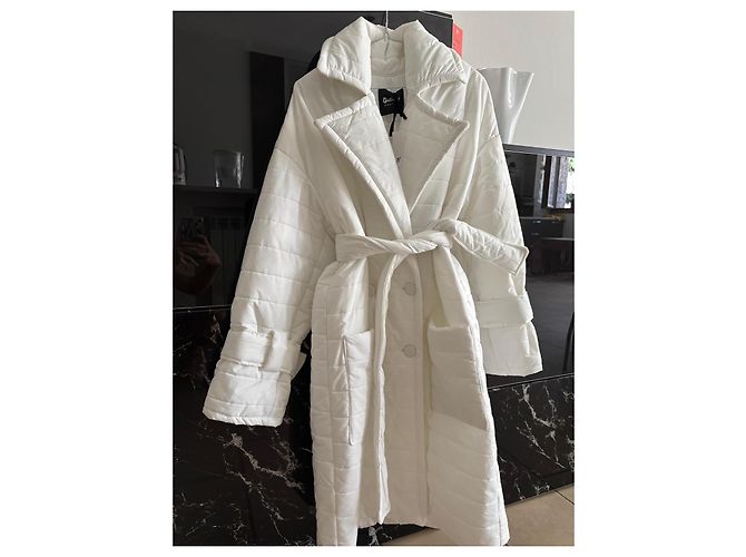 Autre Marque Cappotto trapuntato bianco - vista 2