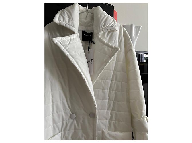 Autre Marque Cappotto trapuntato bianco - vista 3