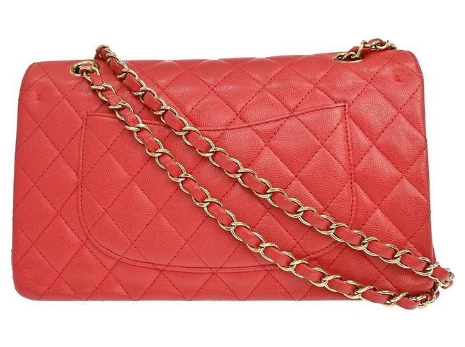 Chanel Timeless - Classic Double Flap Quilted Caviar Medium Rosa - vista 2