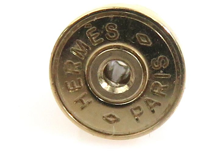 Hermès Hermes Amulette Maroquiné Ohrringe Braun Golden - Ansicht 7