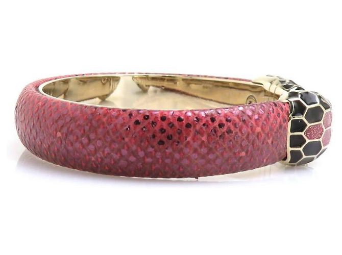 Bulgari Bvlgari BVLGARI Serpenti Metal Bangle Rosso D'oro - vista 3