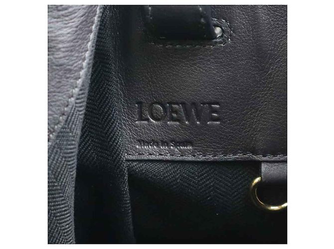 Borsa a mano in pelle Loewe Hammock Small Marrone Nero - vista 16