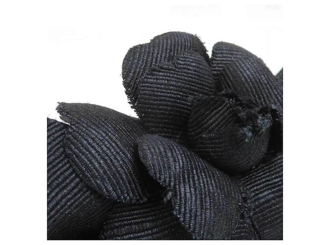 Fermi capelli Chanel in tela nera Nero - vista 6