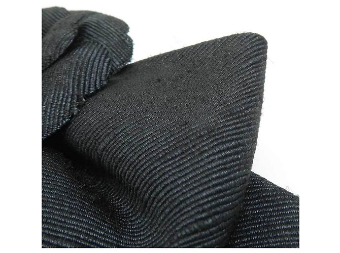 Fermi capelli Chanel in tela nera Nero - vista 7