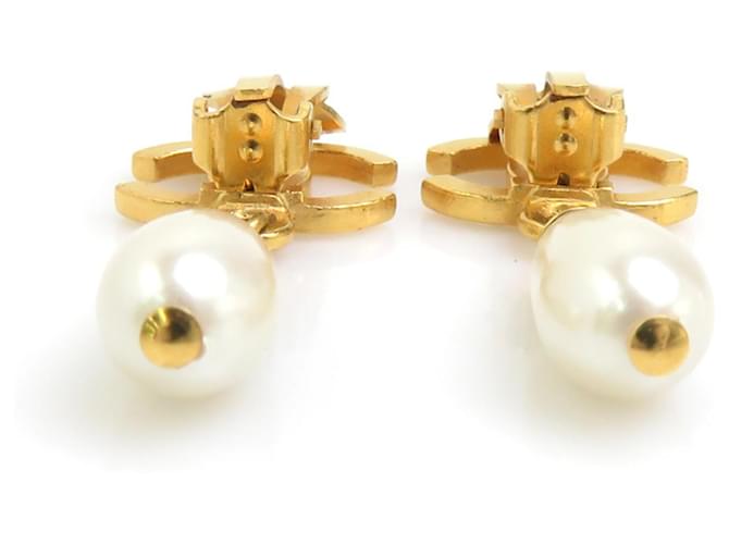 Orecchini a clip Chanel Oro e Bianco D'oro - vista 6