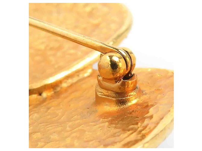 Broche Chanel Dourada e Azul Marinho Dourado - vista 11