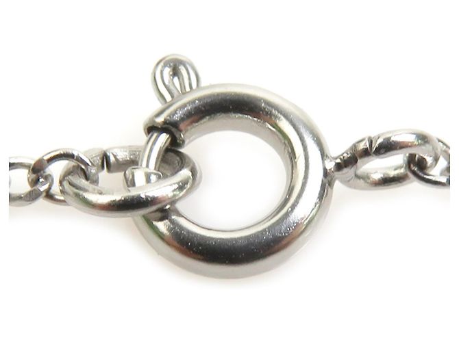 Chanel Coco Mark Clover Necklace Silvery Pink Beige - view 6