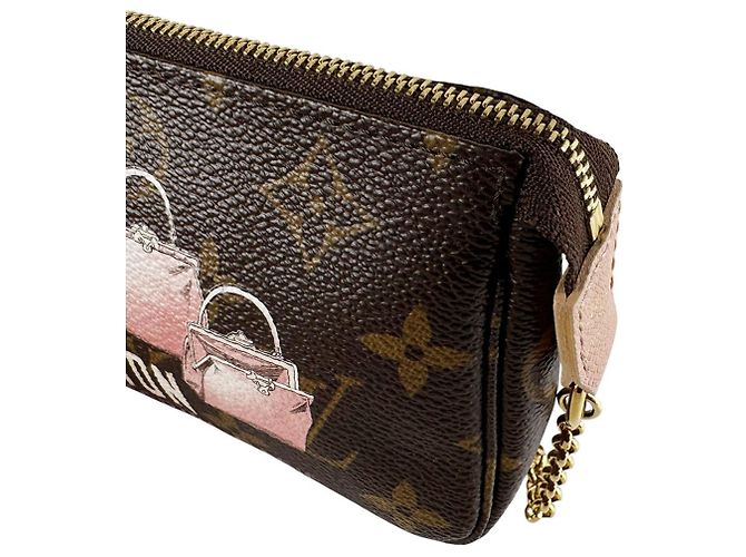 Louis Vuitton Mini Pochette Accessoires Marrone Beige - vista 6