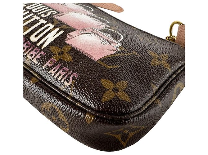 Louis Vuitton Mini Pochette Accessoires Marrone Beige - vista 8