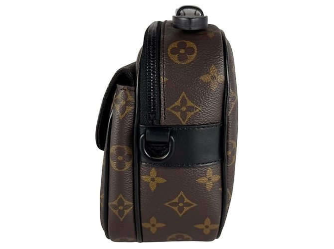 Borsa a tracolla Louis Vuitton Monogram Macassar Marrone Nero - vista 2