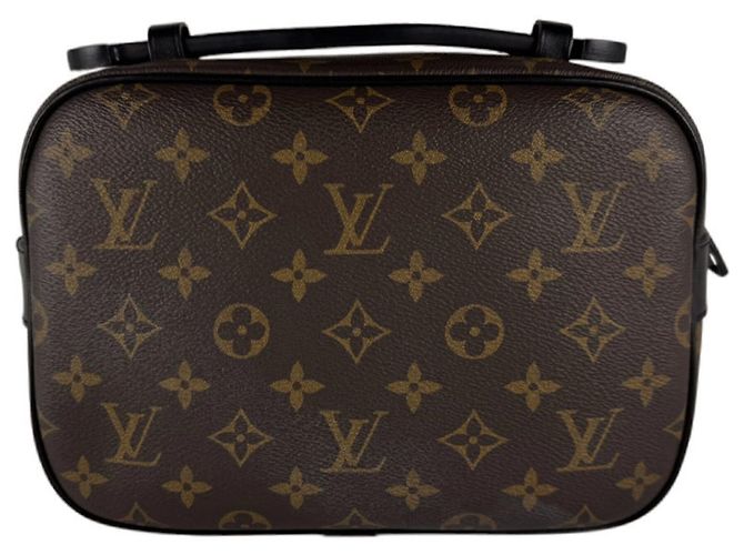 Borsa a tracolla Louis Vuitton Monogram Macassar Marrone Nero - vista 3