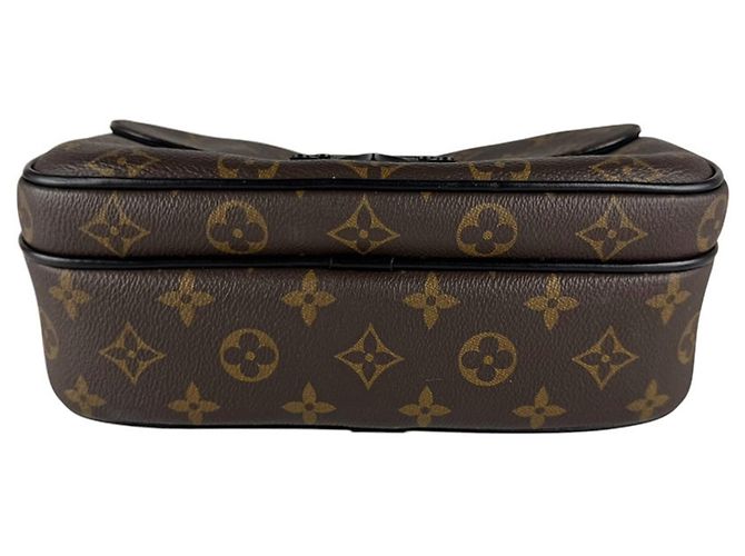 Borsa a tracolla Louis Vuitton Monogram Macassar Marrone Nero - vista 4